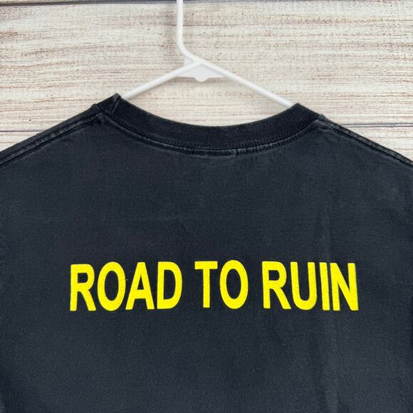 Vintage 90s Chaser Ramones Road to Ruin T-Shirt Mens Small Black Punk Rock - Picture 4 of 8
